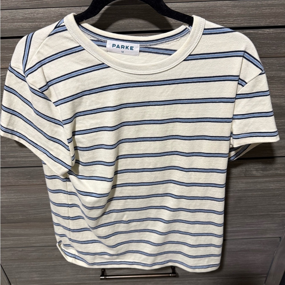 Parke Maggie & Emma Cotton Tee × 1
Emma Stripe / M